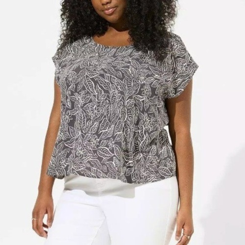 Torrid‎ Island Silky Dolman Cross Back Crop Top Size 1X